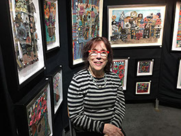Susan Ullman's display at a craft show
